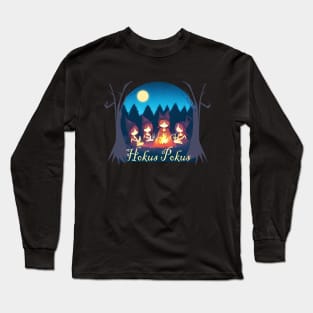 Young Hokus Pokus witches with their High Priestess Long Sleeve T-Shirt